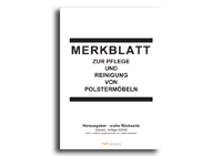 Merkblatt zur Pflege und Reinigung von Polstermoebeln