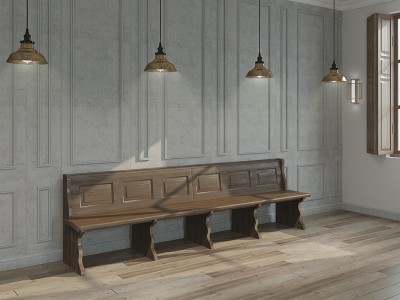 Wood panel bench